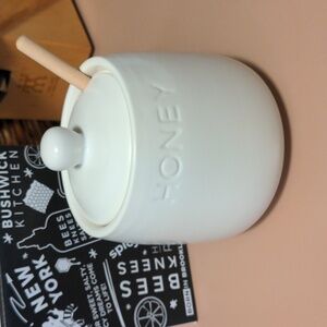 Ceramic Honey Pot with Dipper